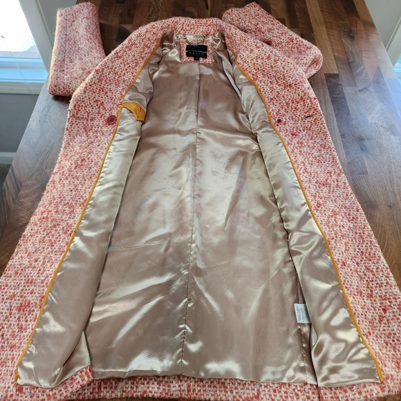 J. Crew Daphne in Italian Tweed Topcoat Faded Guava Nayla Size 0 - Picture 7 of 11